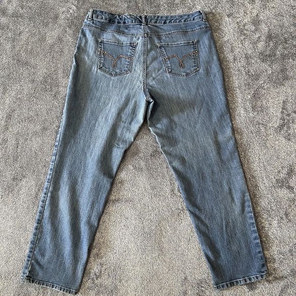 Just My Size JMS Classic Fit Denim Jeans Womens Size 18W Average Light Wash - Picture 4 of 6